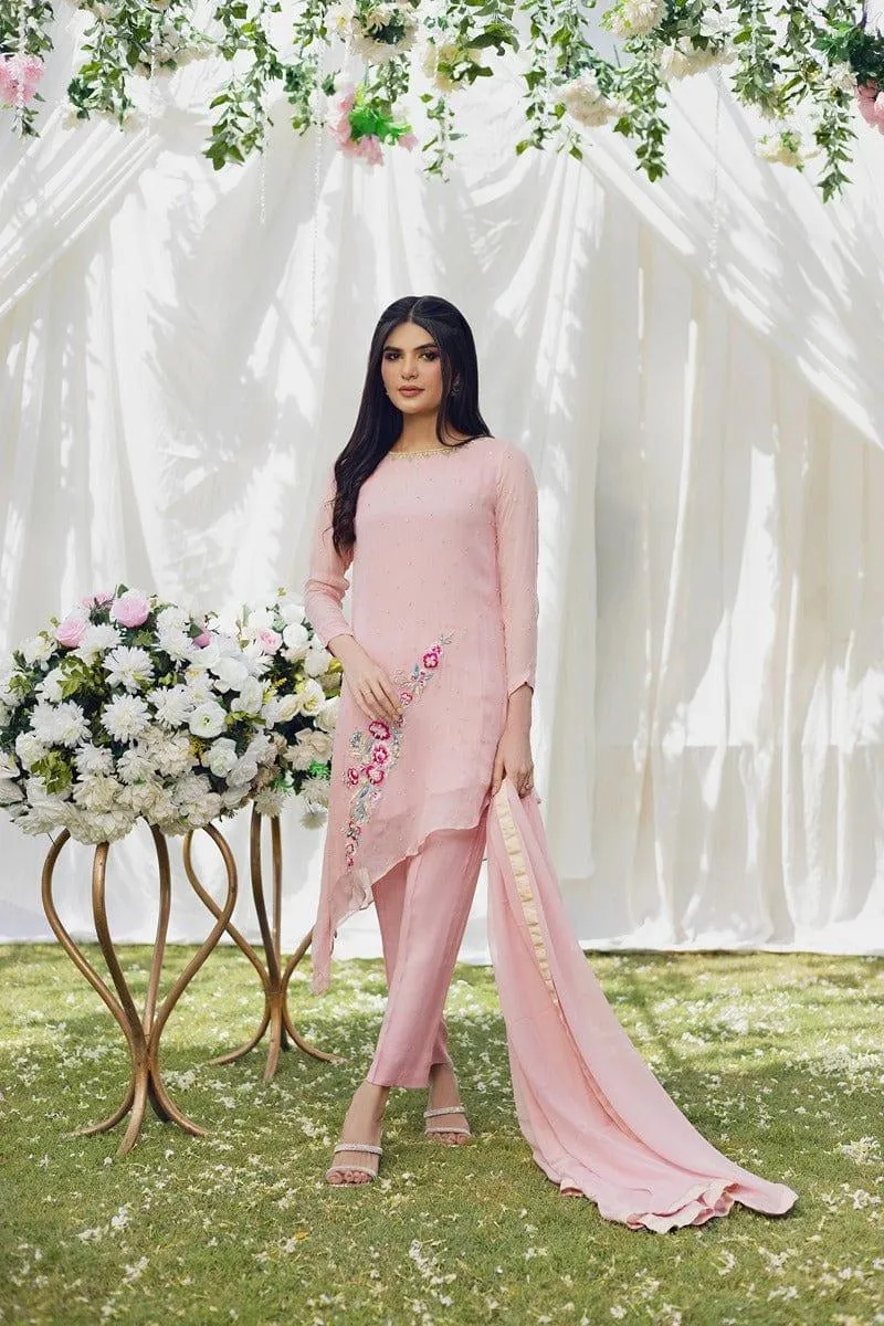 Aisha Fatema - Pale Pink - Embroidery - 2 Piece
