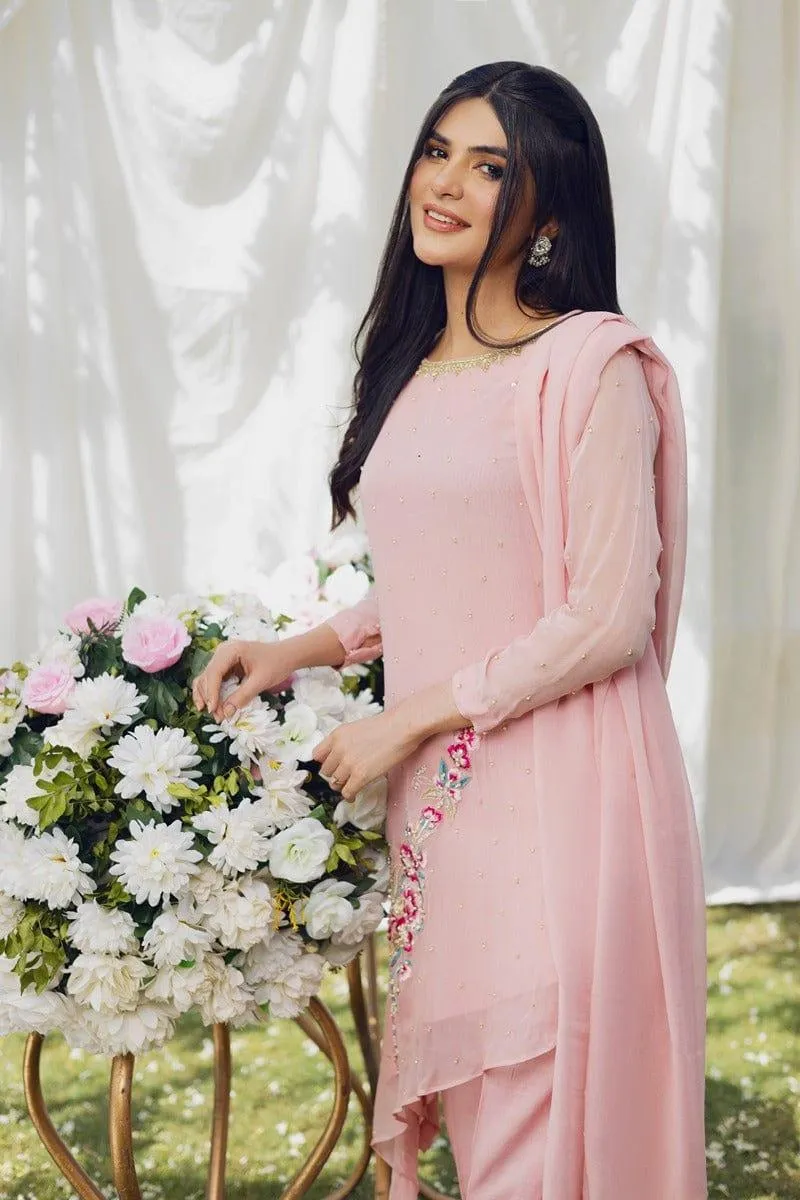 Aisha Fatema - Pale Pink - Embroidery - 2 Piece