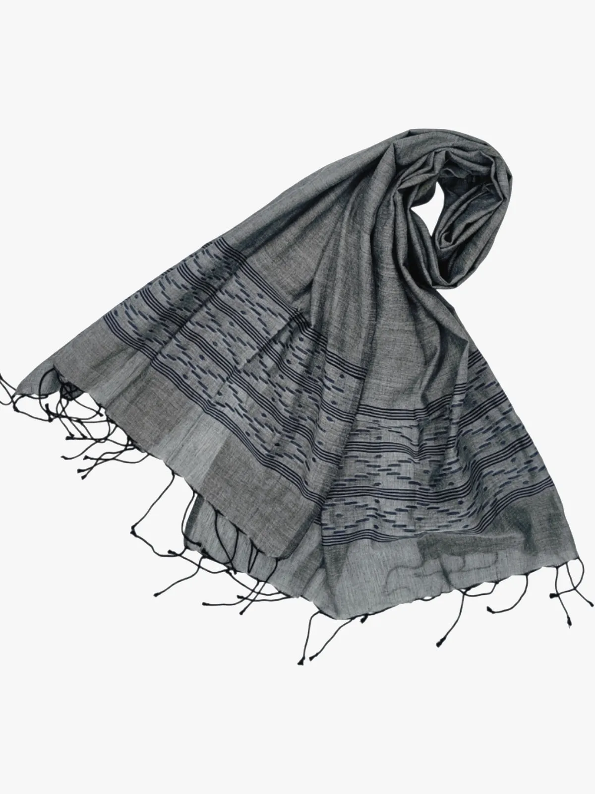 Authentic Jamdani Ash Grey Scarf
