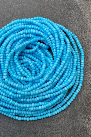 Baby Blue Tie On Waist Beads
