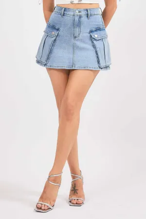 Back To School Cargo A-line Skirt