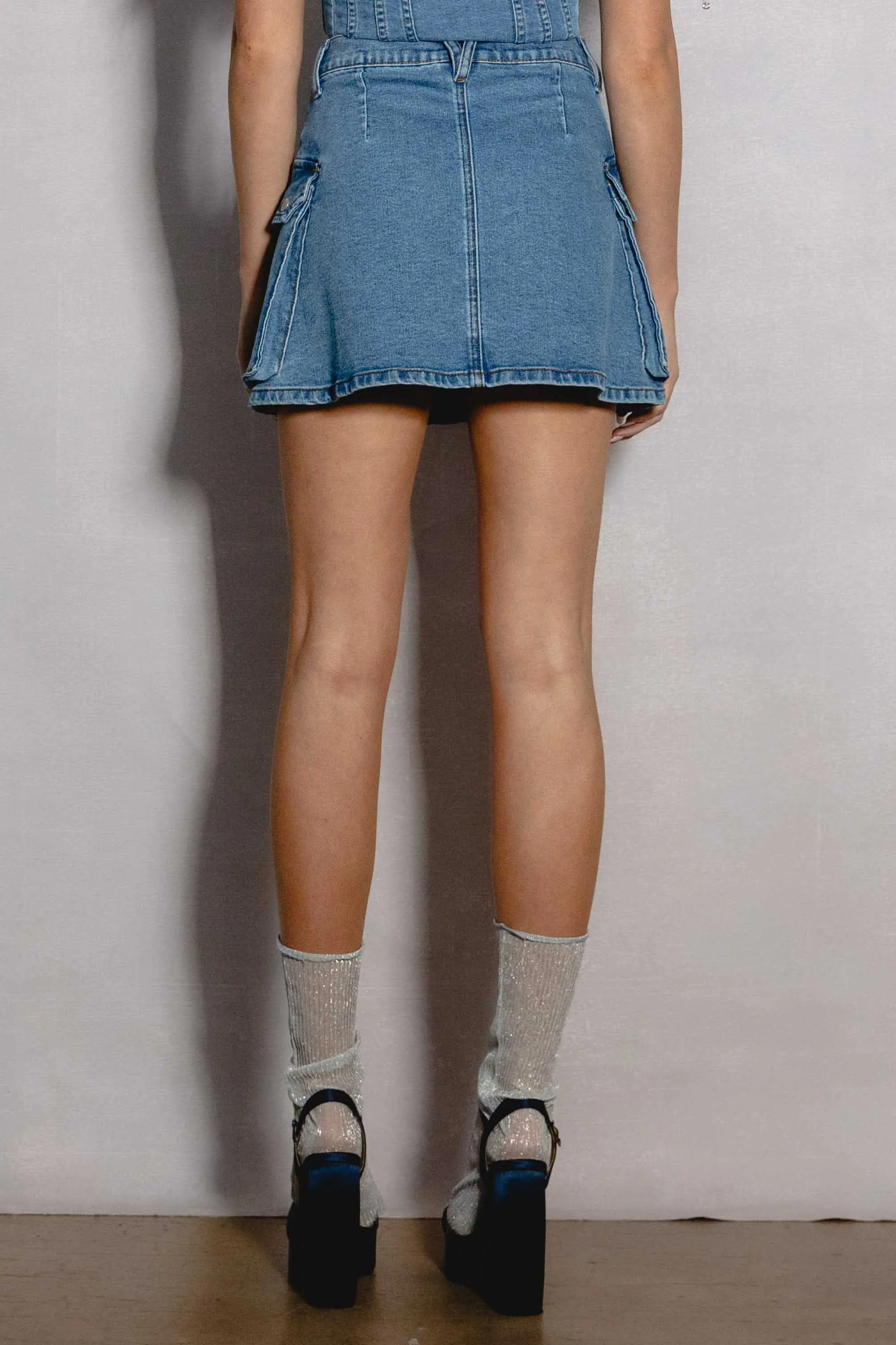 Back To School Cargo A-line Skirt