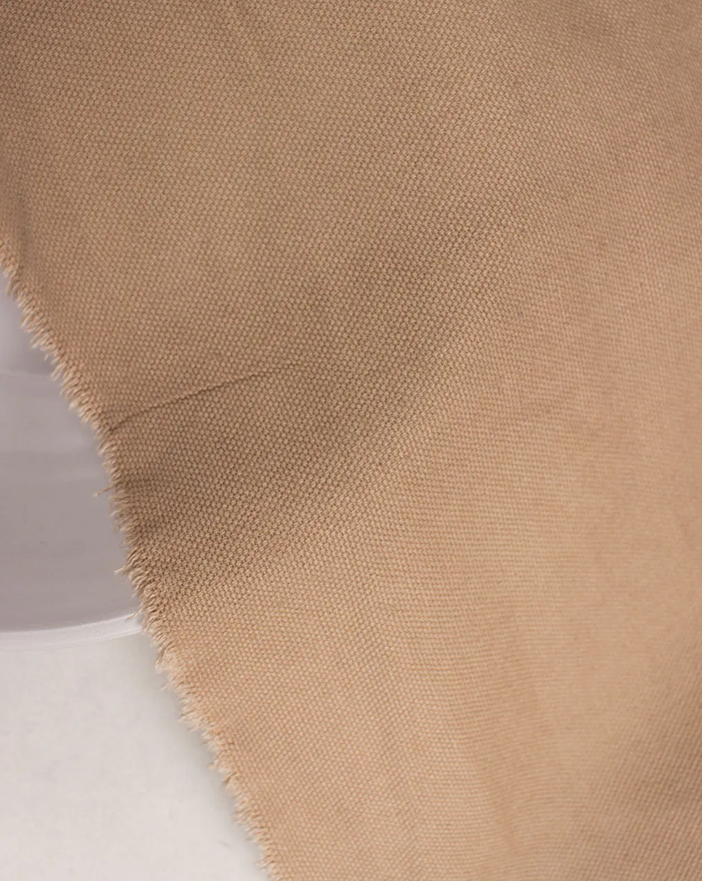 Beige Plain Cotton Duck Fabric