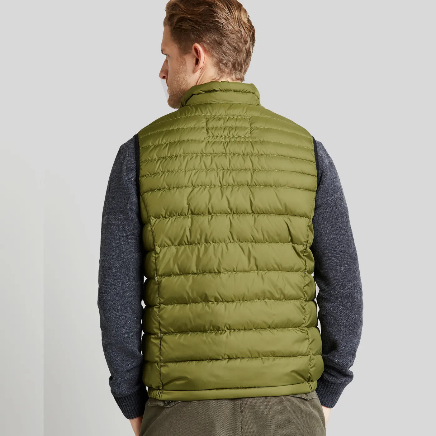 Bugatti Lightweight Gilet | Green / Navy / Stone