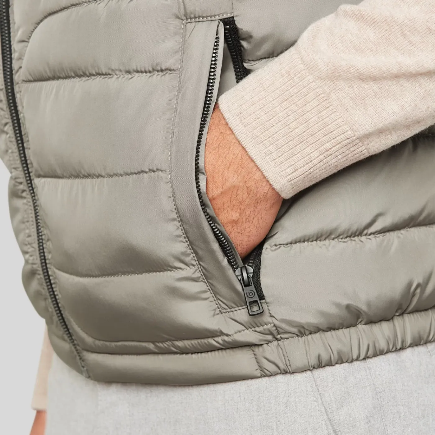 Bugatti Lightweight Gilet | Green / Navy / Stone
