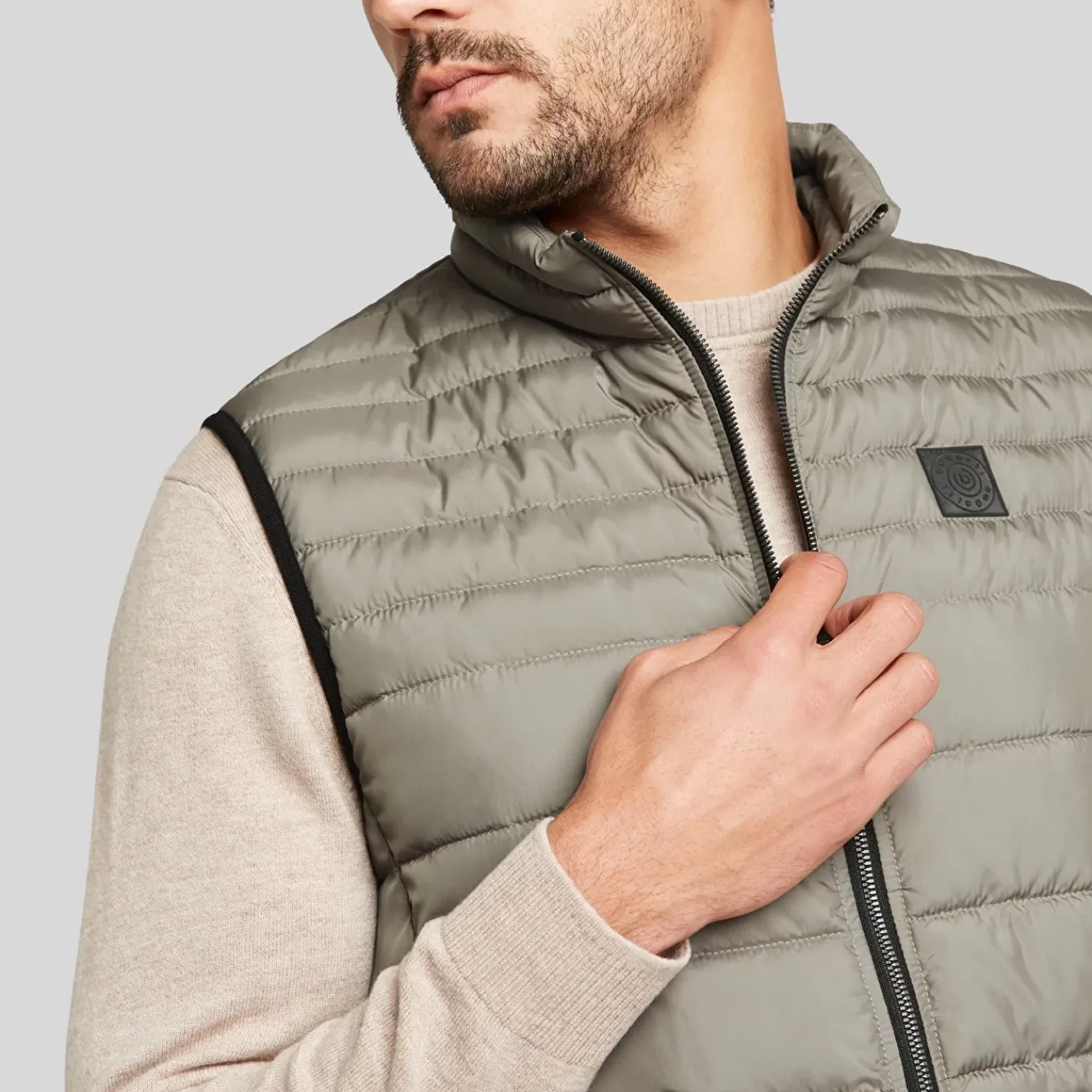 Bugatti Lightweight Gilet | Green / Navy / Stone