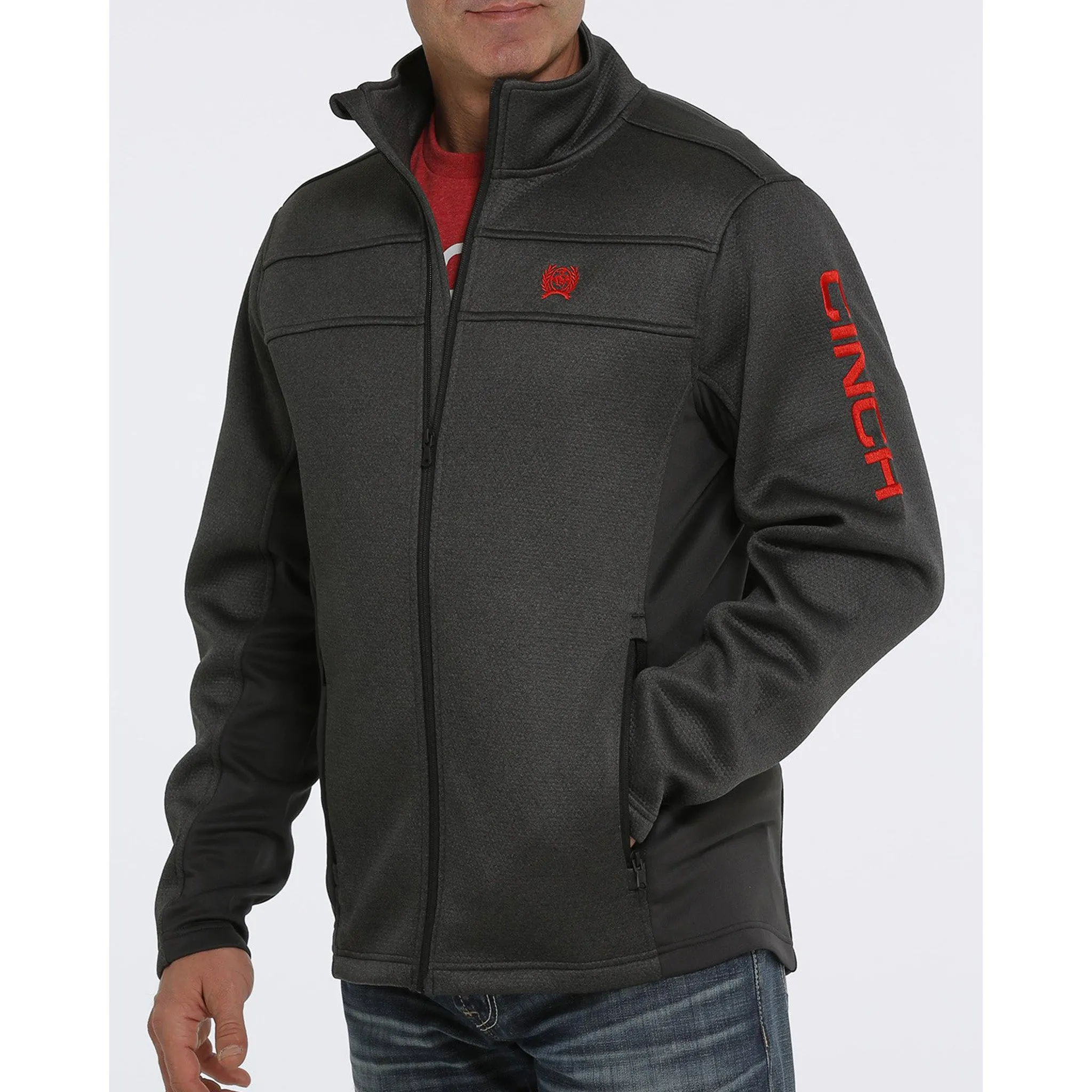 Cinch Charcoal and Red Jacket