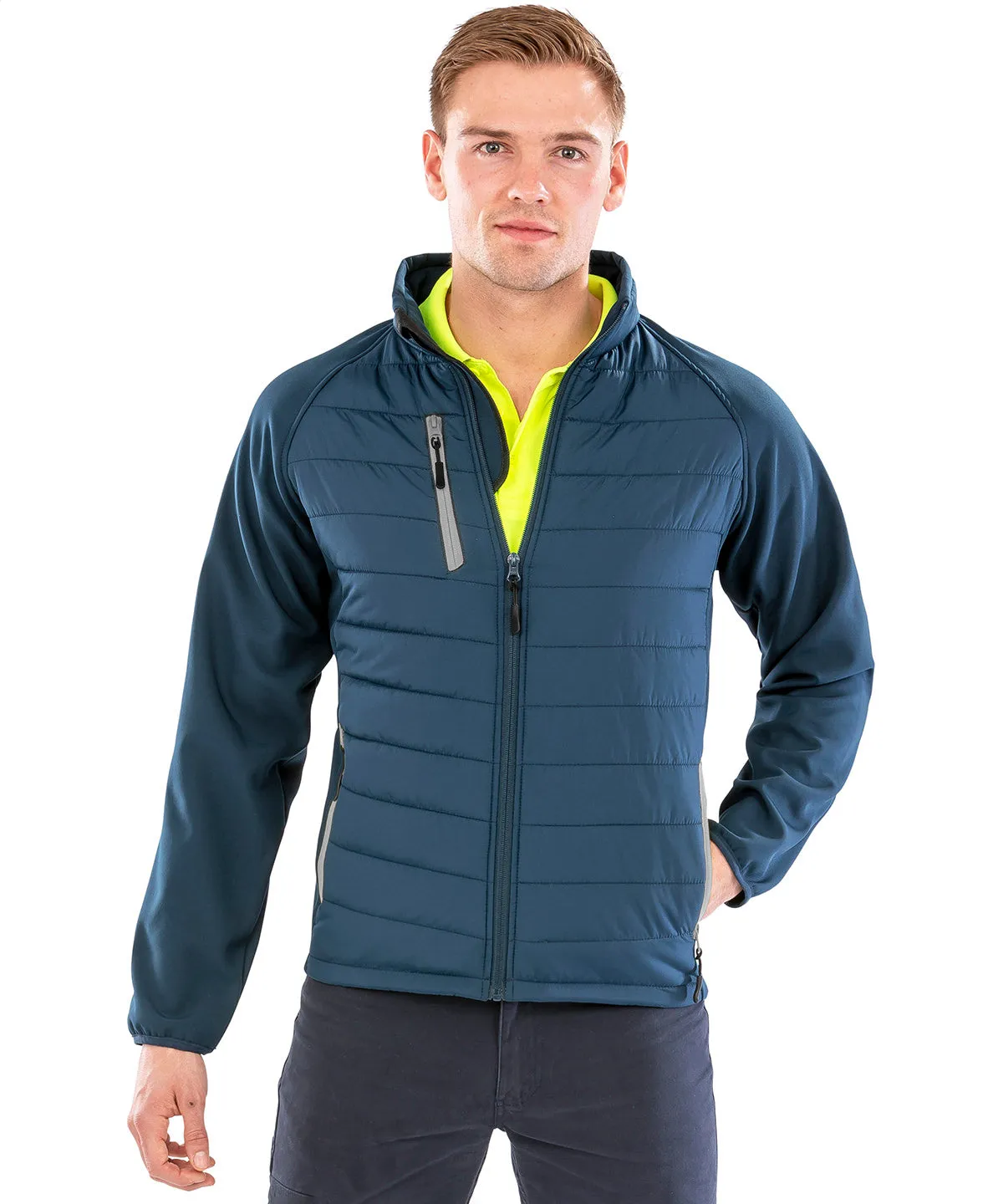 Compass padded softshell jacket | Black/Royal