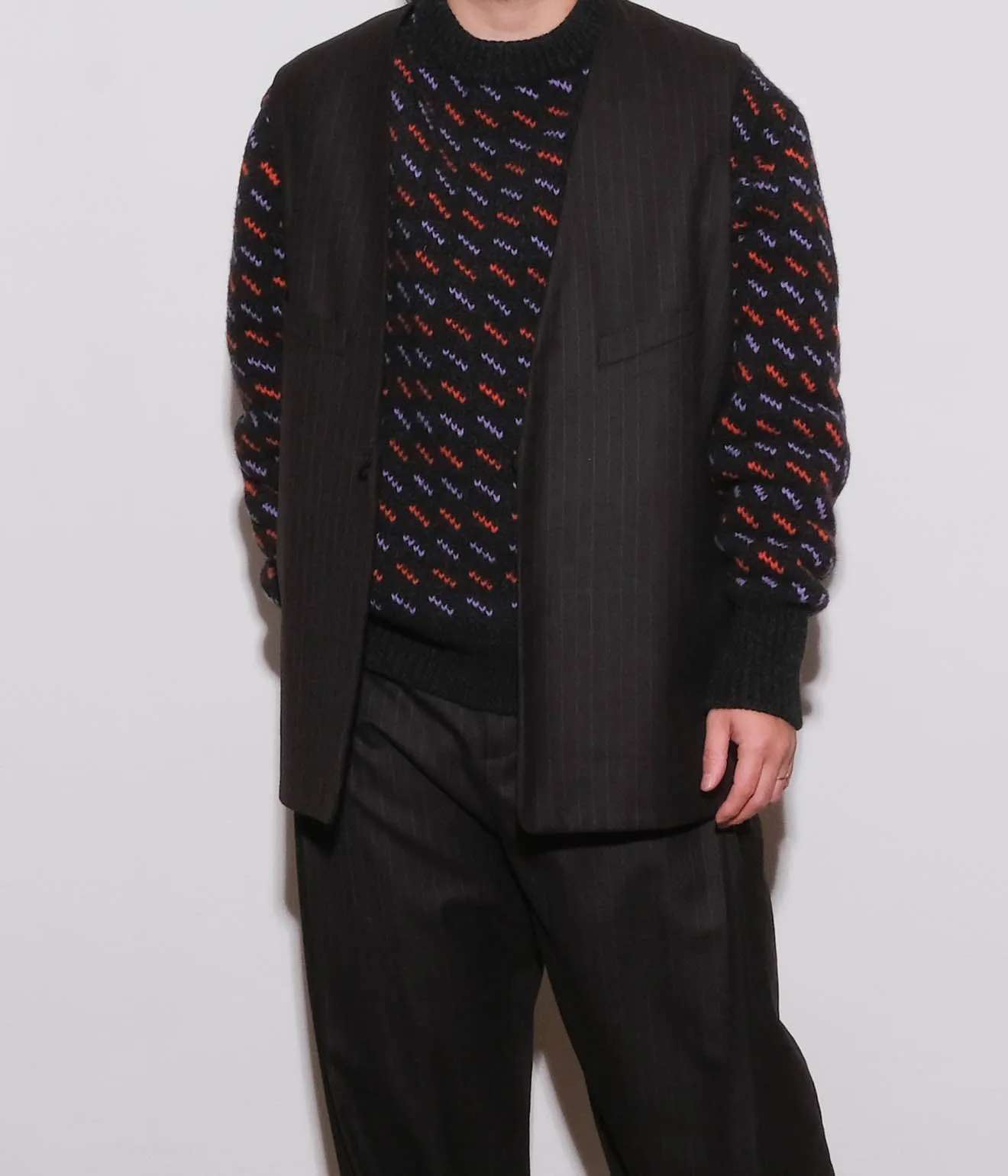 Corgi for Lakewood Clothing "Birdseye Sweater" (Charcoal)