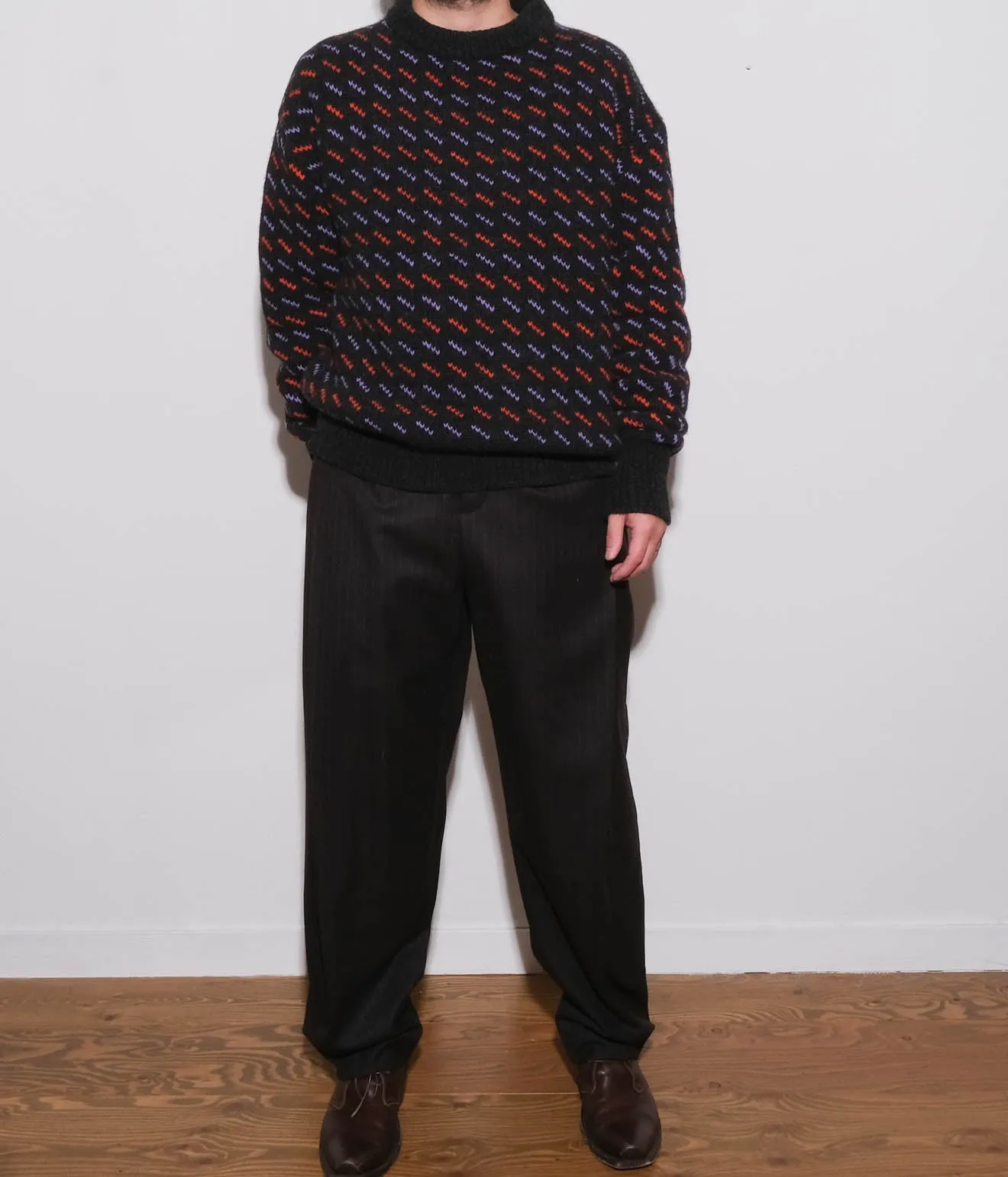 Corgi for Lakewood Clothing "Birdseye Sweater" (Charcoal)