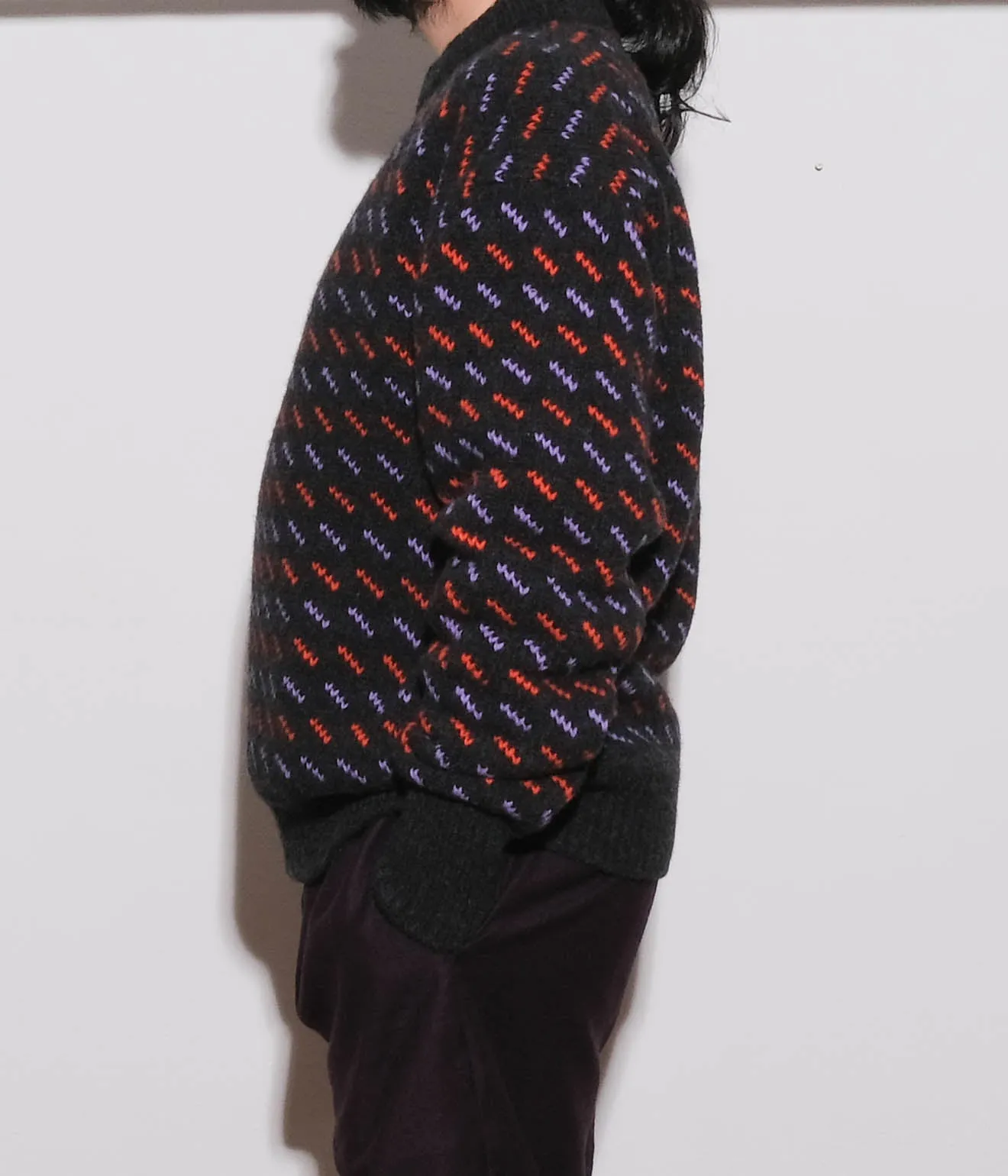 Corgi for Lakewood Clothing "Birdseye Sweater" (Charcoal)