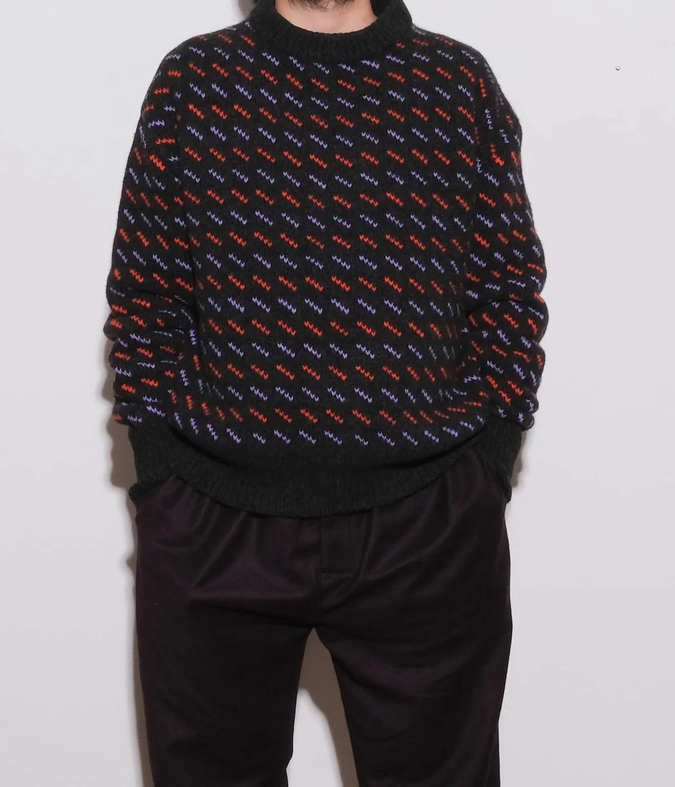 Corgi for Lakewood Clothing "Birdseye Sweater" (Charcoal)