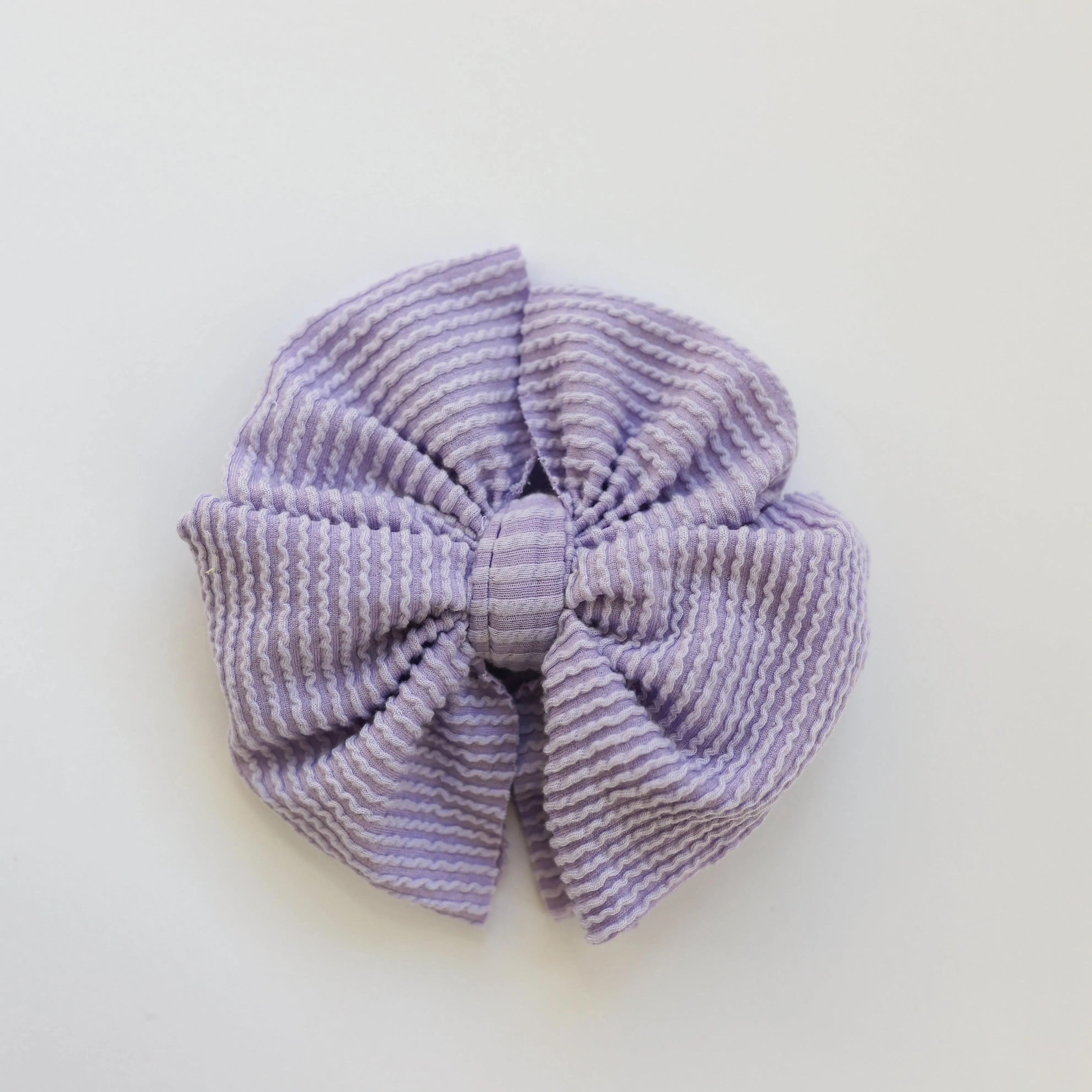Cozy Ribbed Lilac Bow