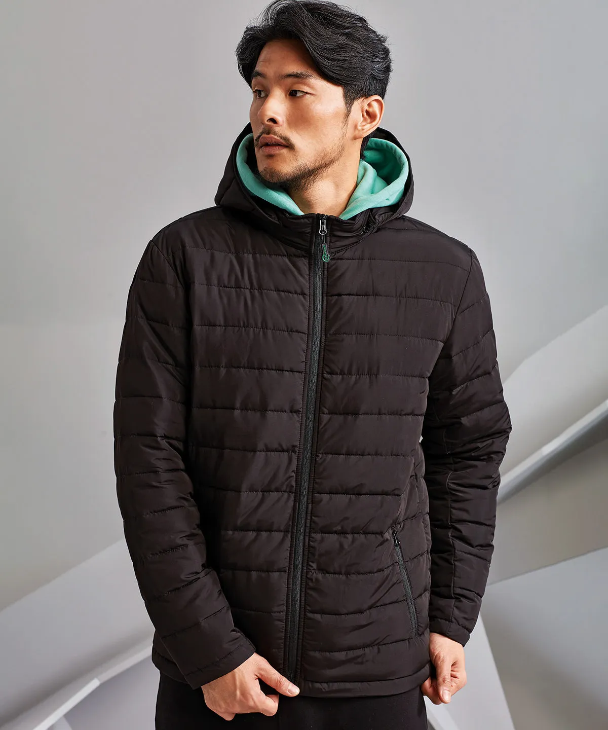 Delmont recycled padded jacket | Black