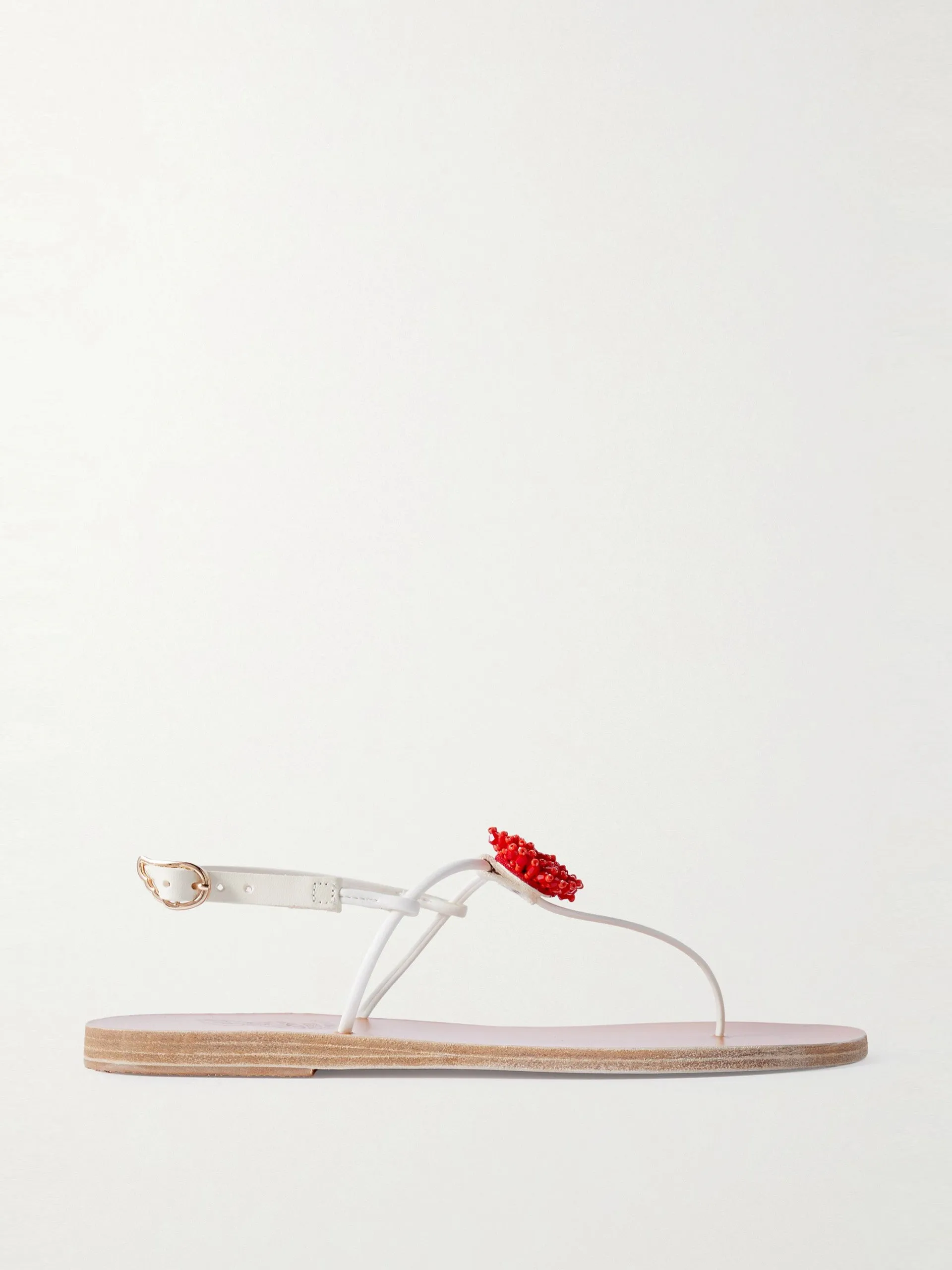 Dimitra Coral embellished leather sandals