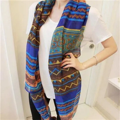 Fashion Trendy Women's Long Print Scarf