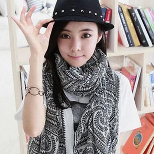 Fashion Trendy Women's Long Print Scarf