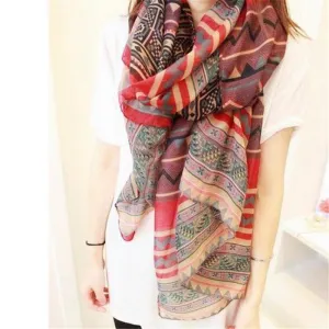 Fashion Trendy Women's Long Print Scarf