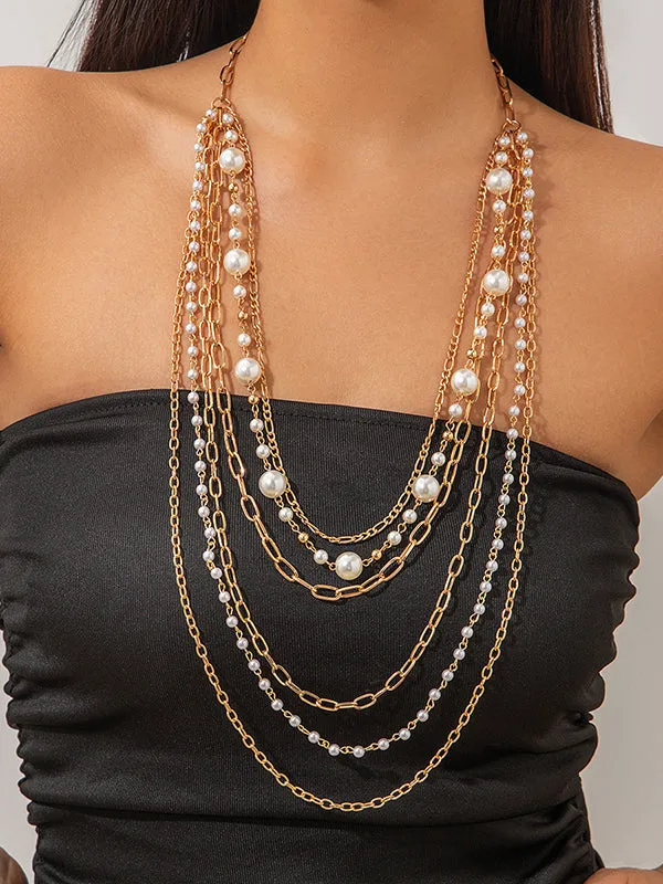 Geometric Layered Normcore Necklaces Accessories