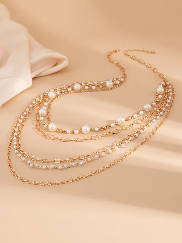 Geometric Layered Normcore Necklaces Accessories