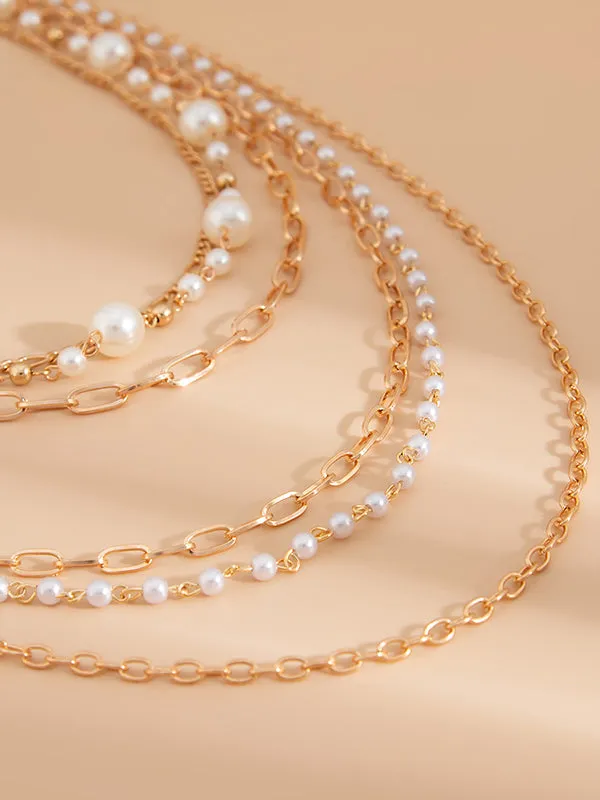Geometric Layered Normcore Necklaces Accessories