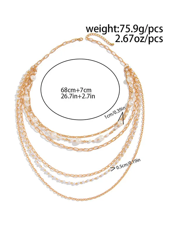 Geometric Layered Normcore Necklaces Accessories