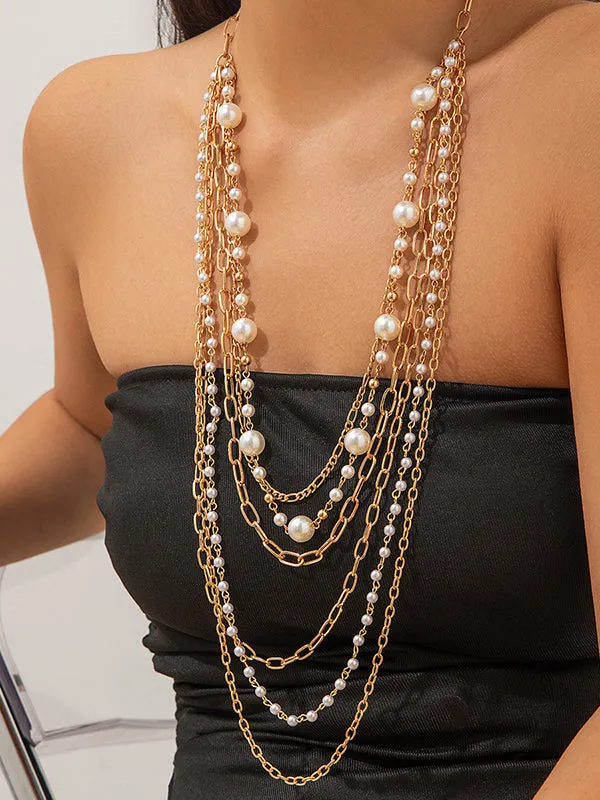 Geometric Layered Normcore Necklaces Accessories