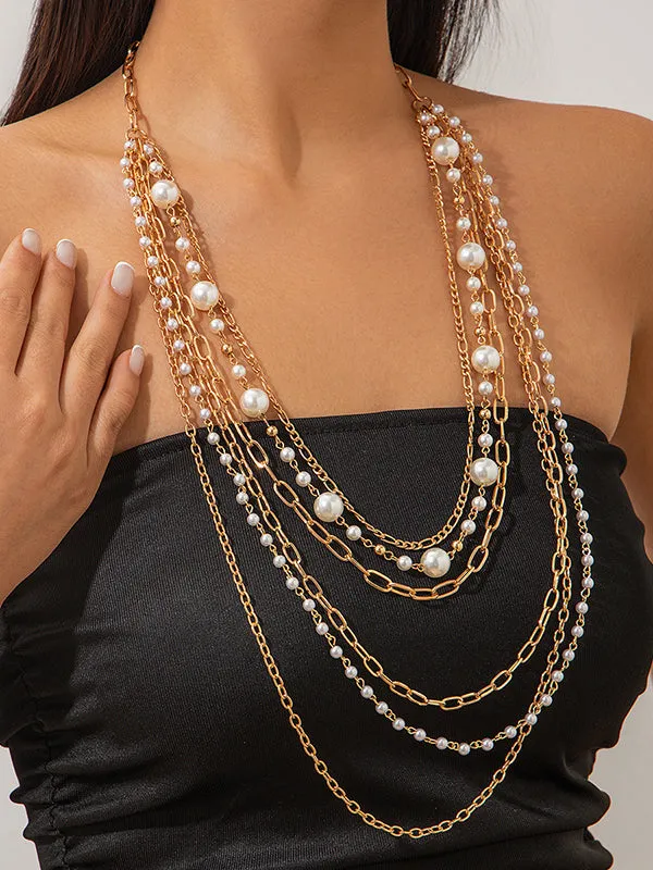 Geometric Layered Normcore Necklaces Accessories