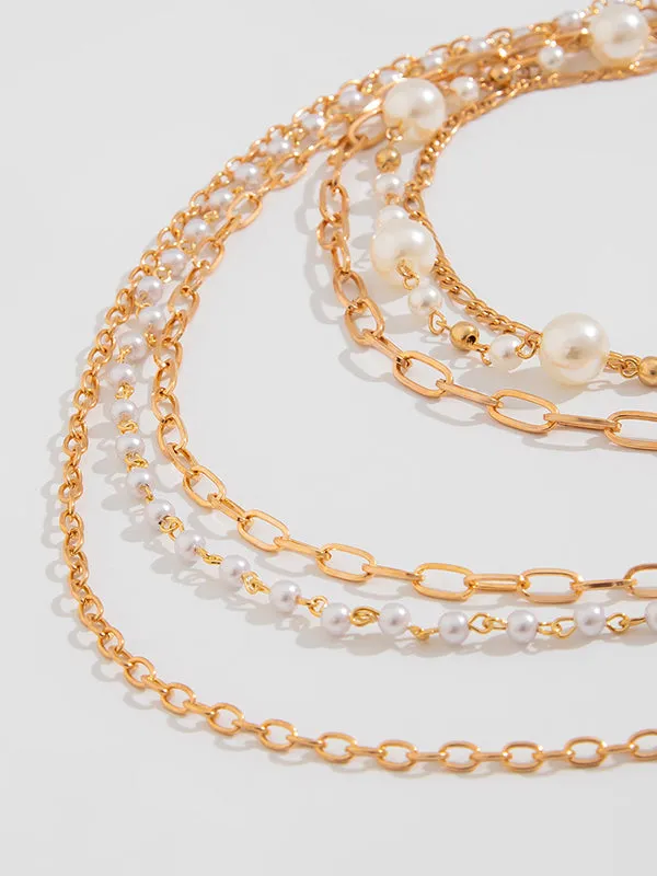 Geometric Layered Normcore Necklaces Accessories