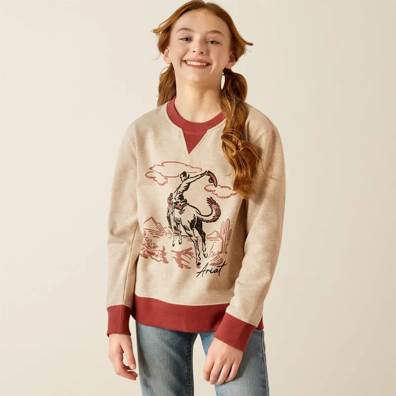 Girls Ariat Bronc Junior Sweatshirt - 10053886
