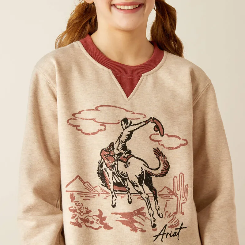 Girls Ariat Bronc Junior Sweatshirt - 10053886