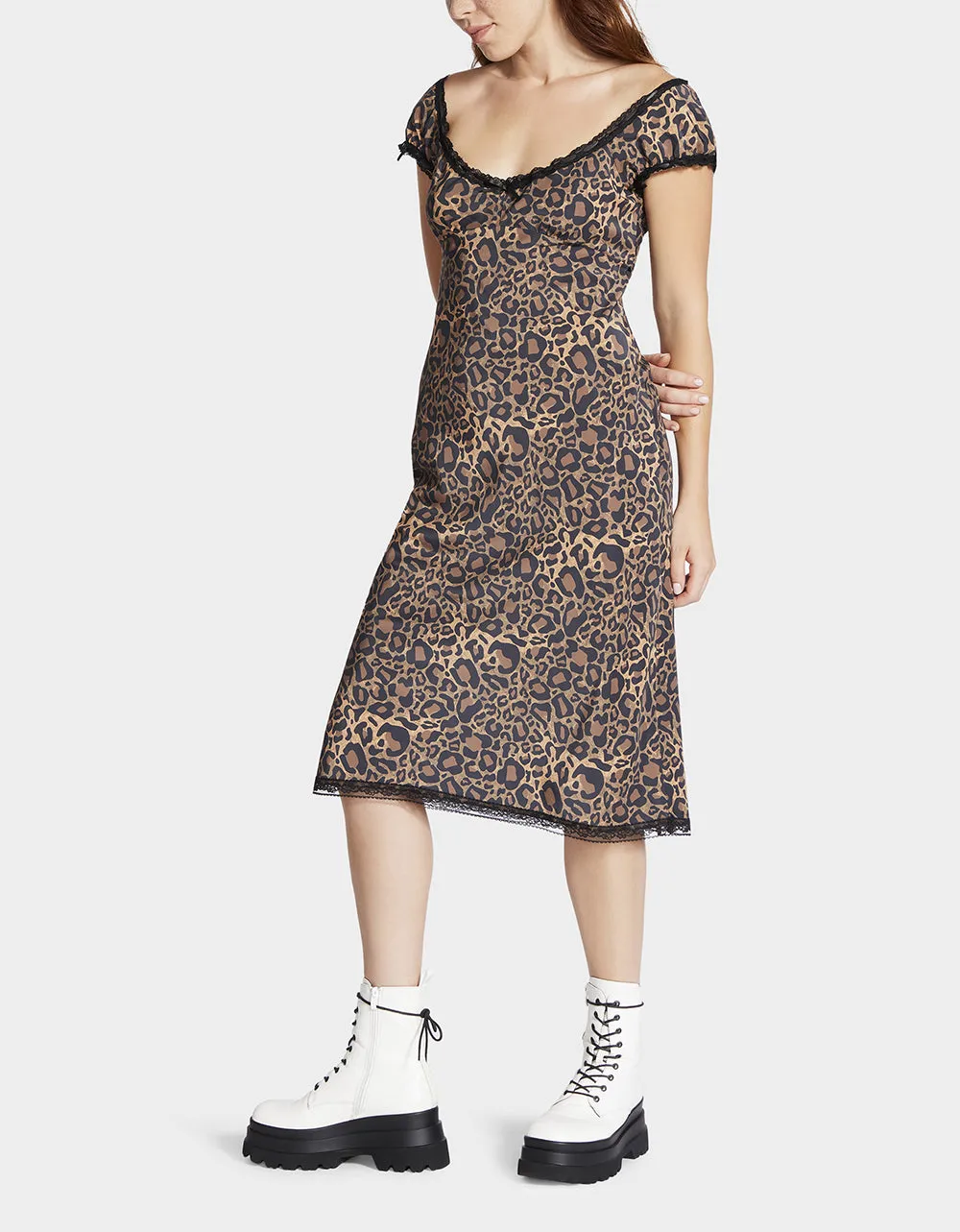 MALIBU MIDI DRESS LEOPARD