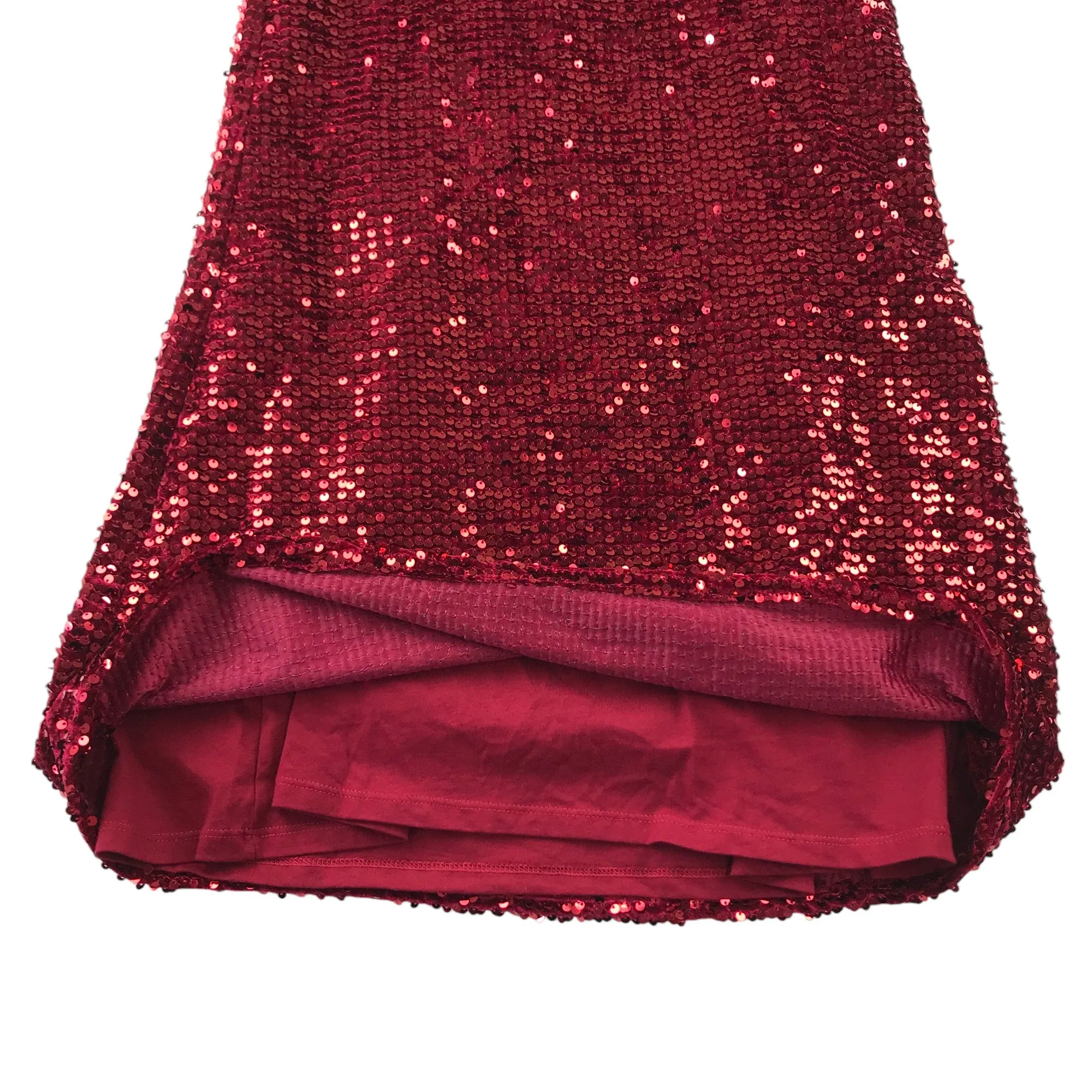 Next dress 12-13 years red sequin butterfly sleeve A-line