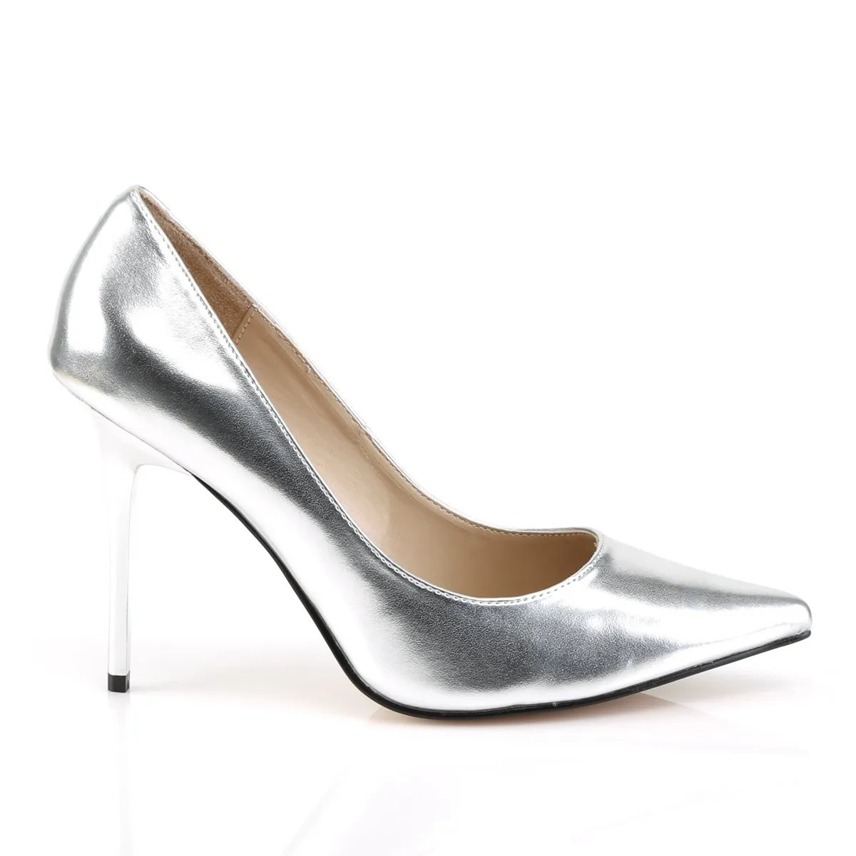 Pleaser Classique-20-Silver-Size 10-Clearance
