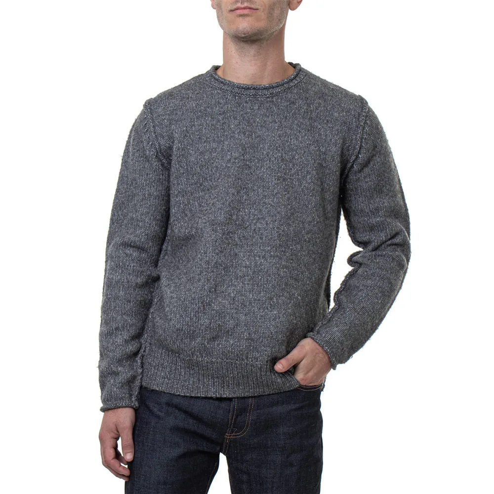 Rolled Edge Sweater | Charcoal