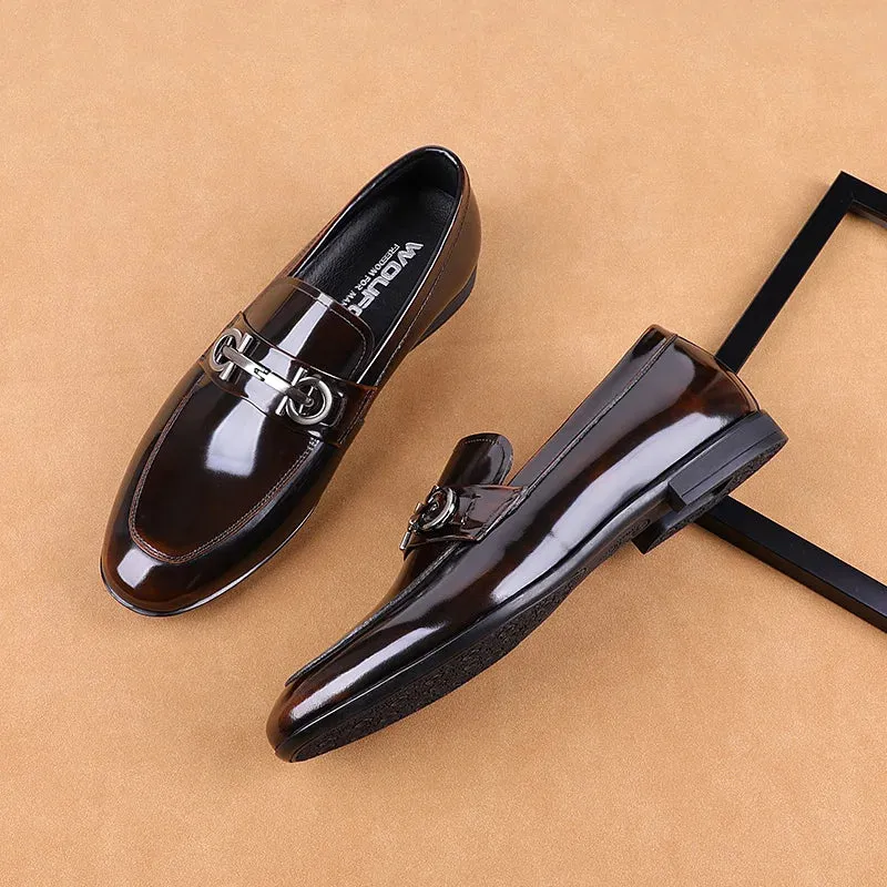 Shiny Elegant Genuine Leather Loafers
