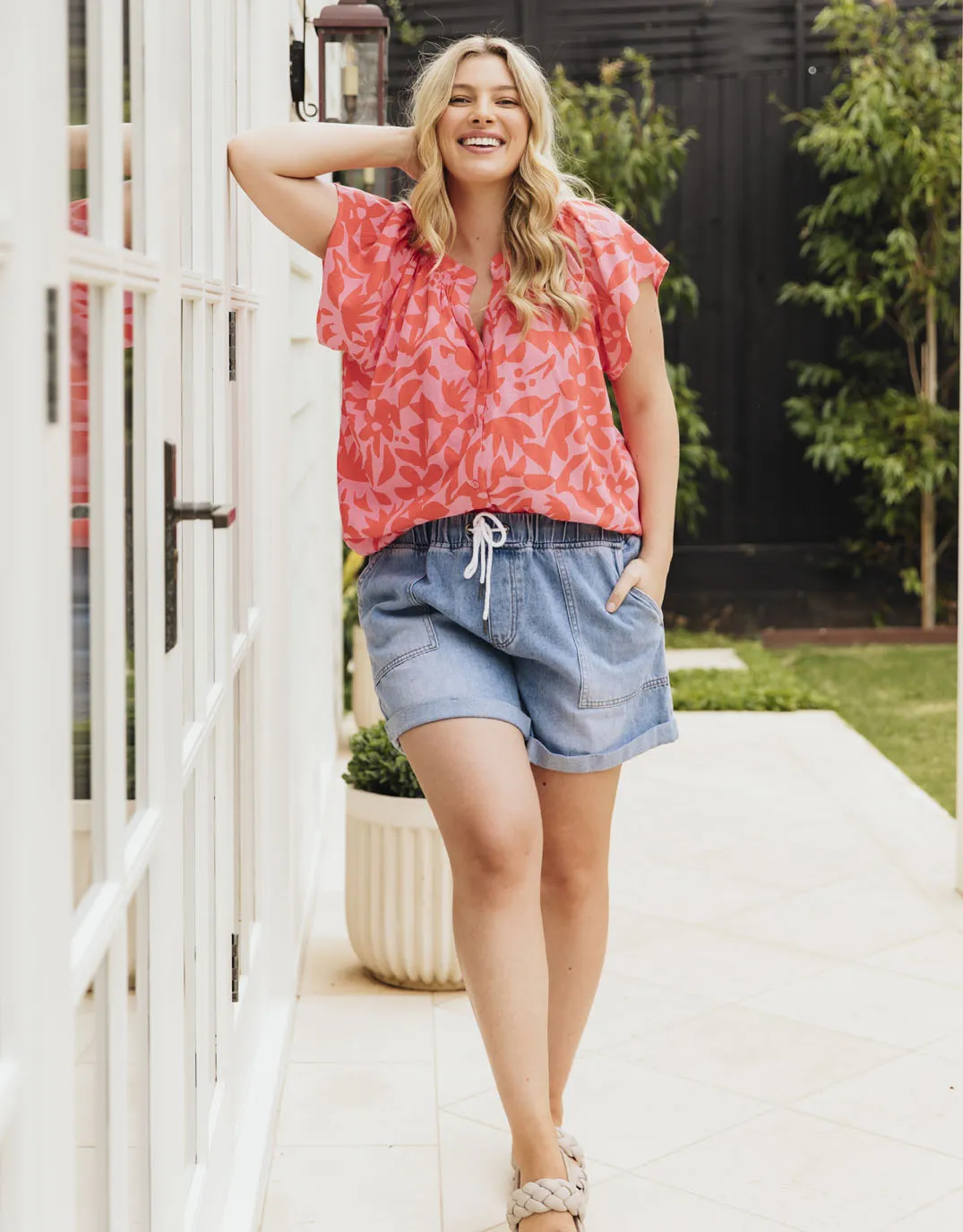 Sunset Hour Blouse - Sunset Hour Print