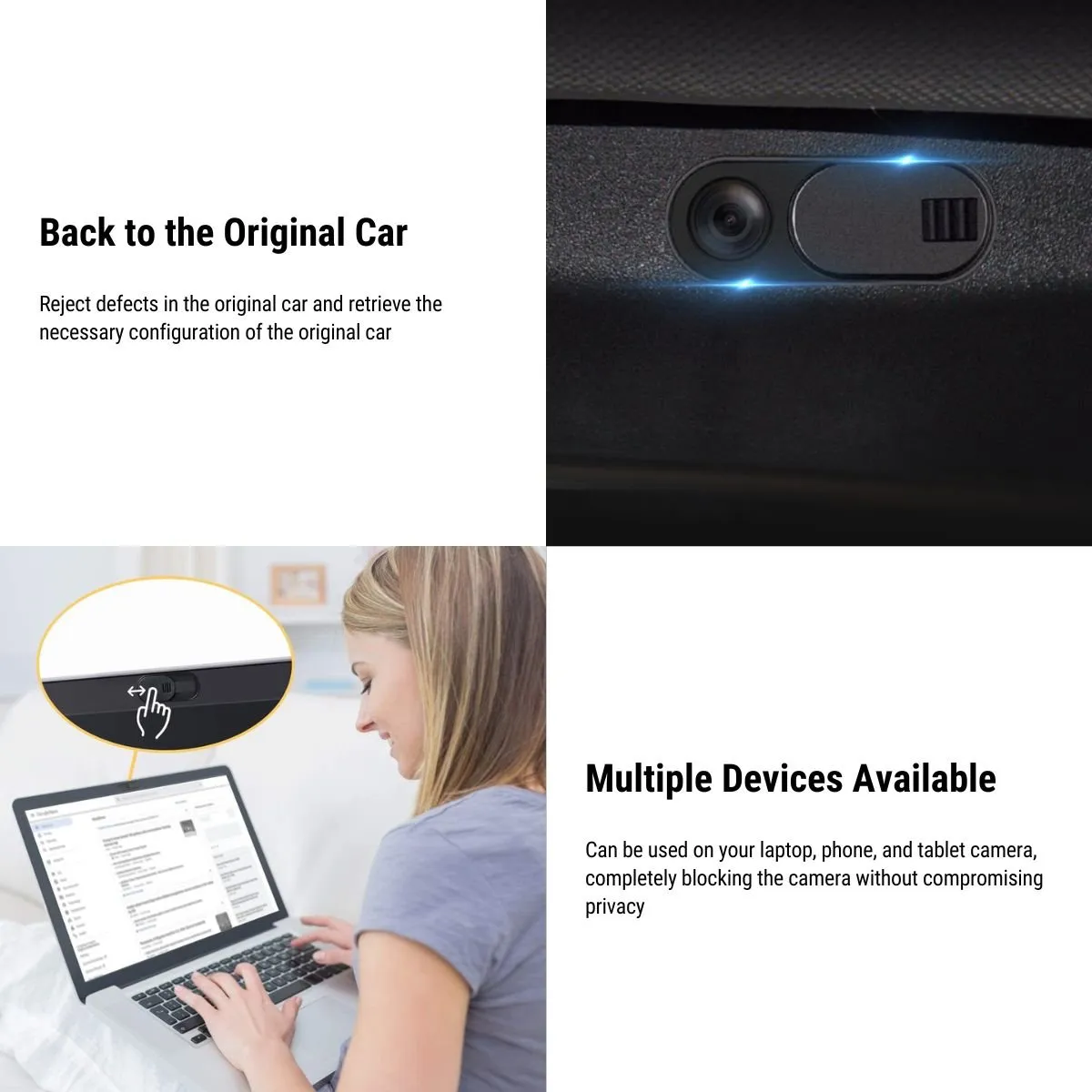 Tesery Camera Cover for Tesla Model 3 2017-2024/ Model Y 2020-2024 (6Pcs)