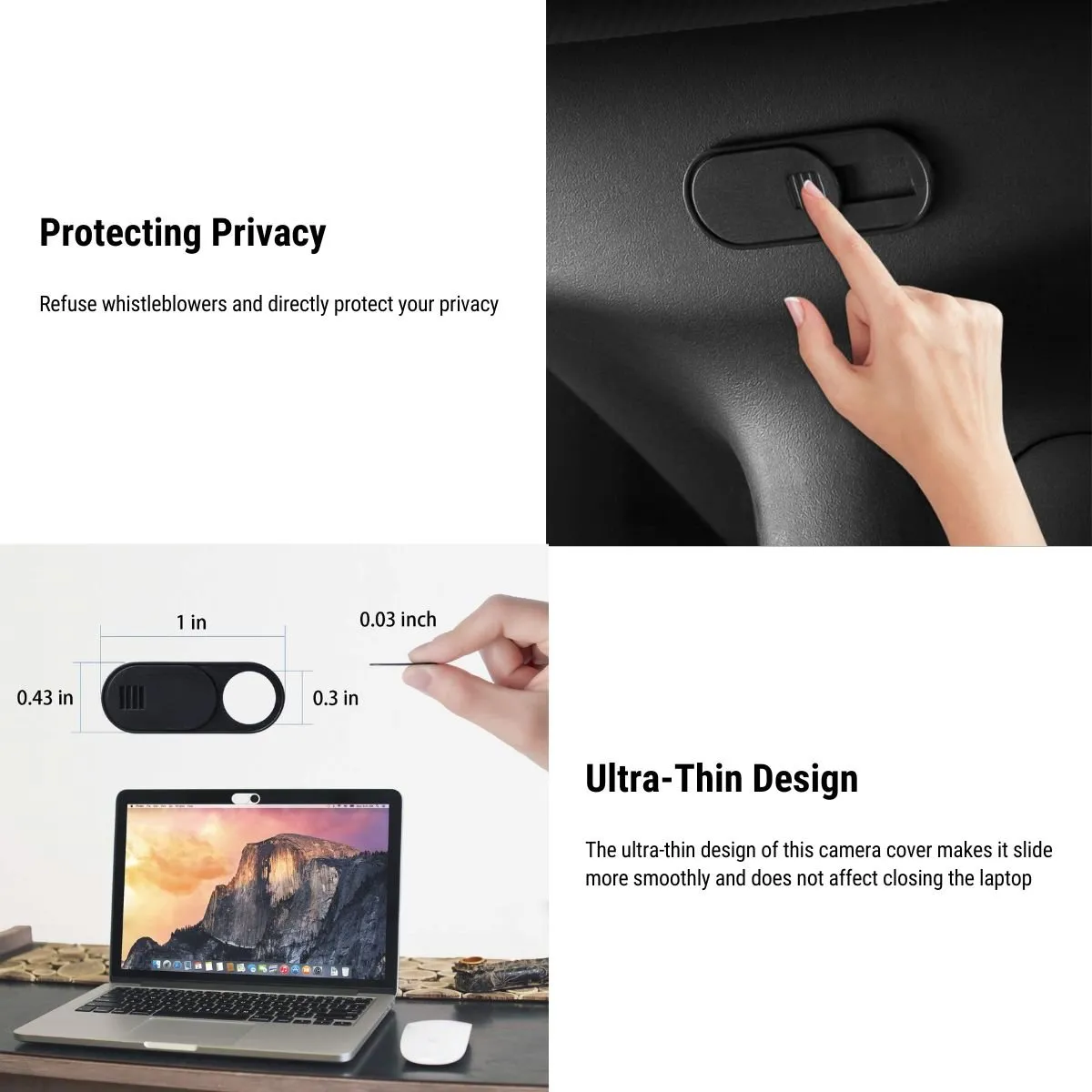Tesery Camera Cover for Tesla Model 3 2017-2024/ Model Y 2020-2024 (6Pcs)