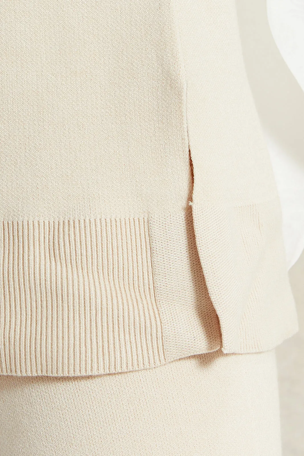 Women Beige Button Detailed Top