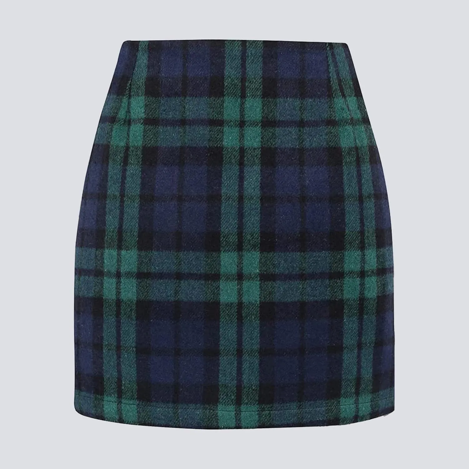 Women's Casual Strech High Waist Corduroy Skirt Fall Bodycon A Line Plaid Pencil Mini Skirt