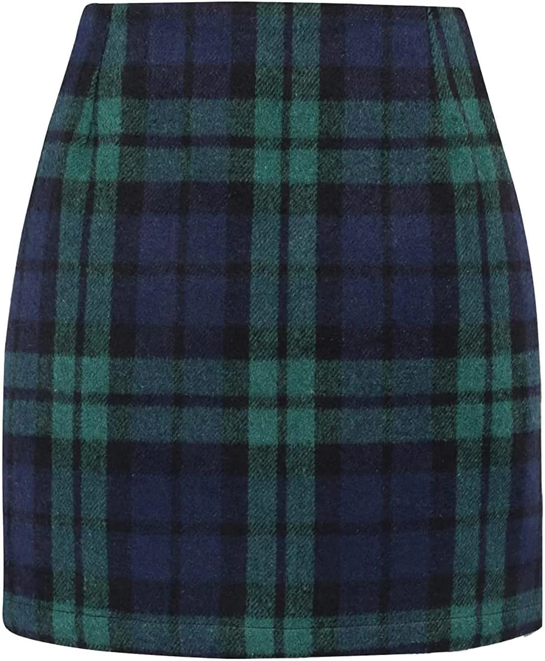 Women's Casual Strech High Waist Corduroy Skirt Fall Bodycon A Line Plaid Pencil Mini Skirt