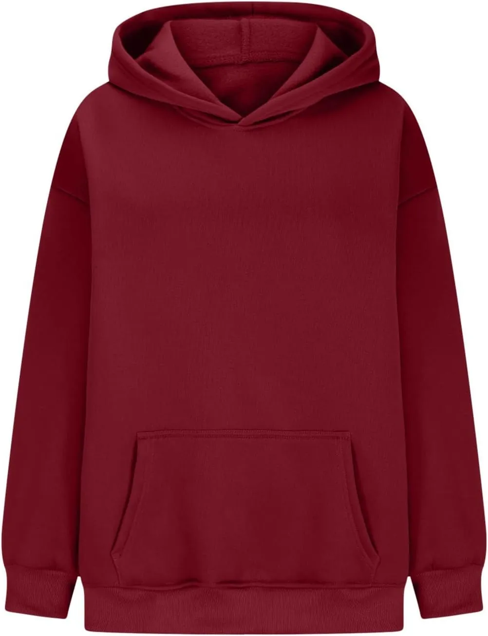 Womens Thick Oversized Pullover Hoodie with Front Pocket Casual Loose Fit Sweatshirt 2025 Fashion Fleece Sweater Tuinc