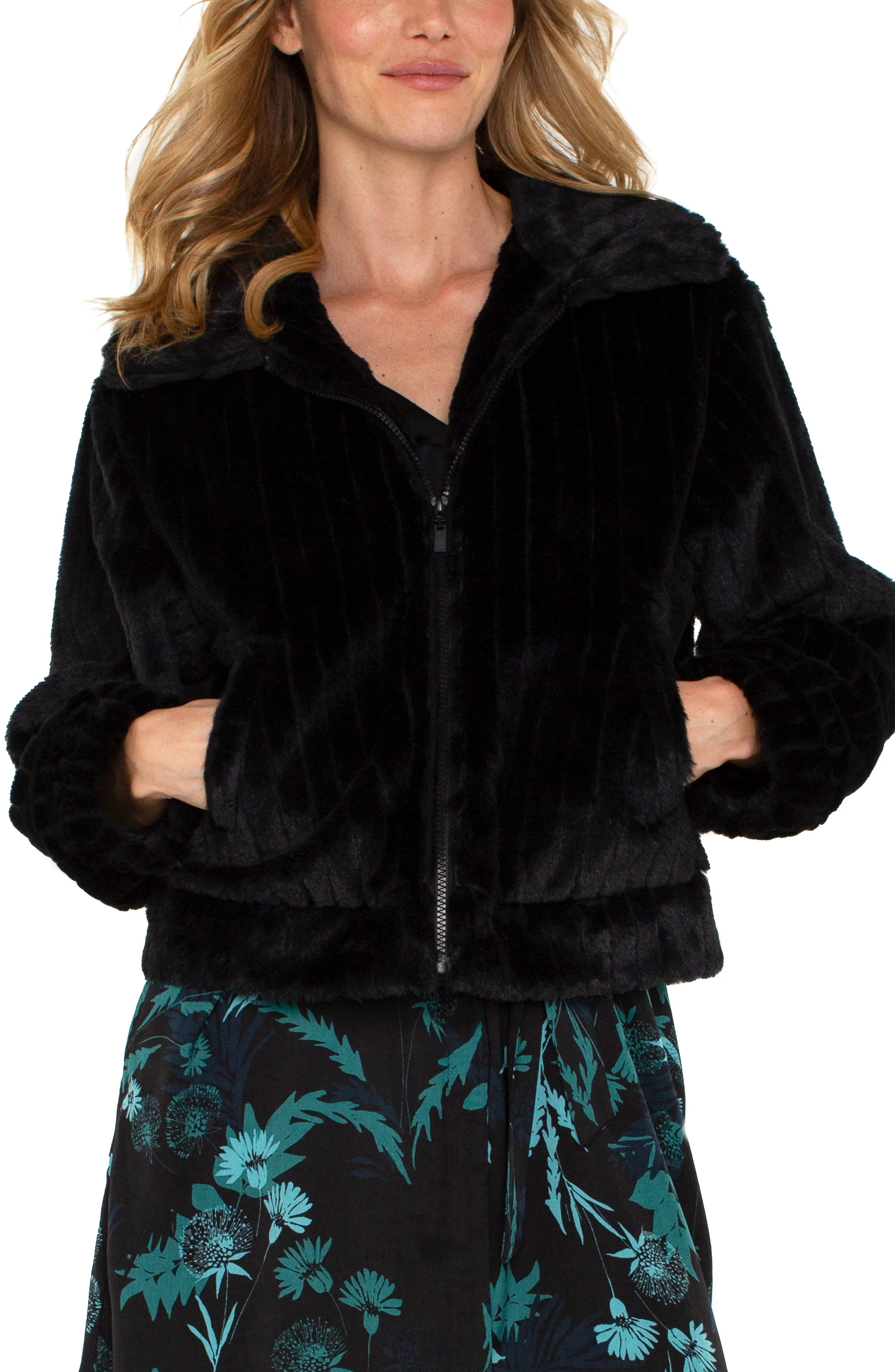 Zip Up Fur Jacket